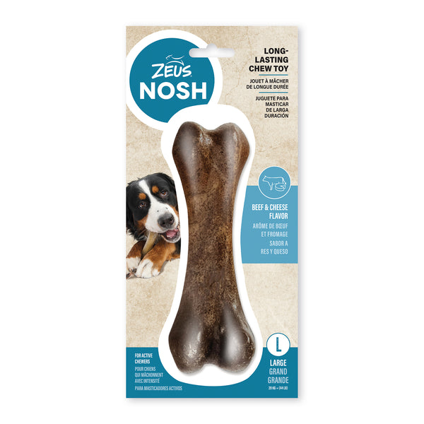 Nosh os à mâcher robust pour chien, arôme de bœuf et fromage - Animatout