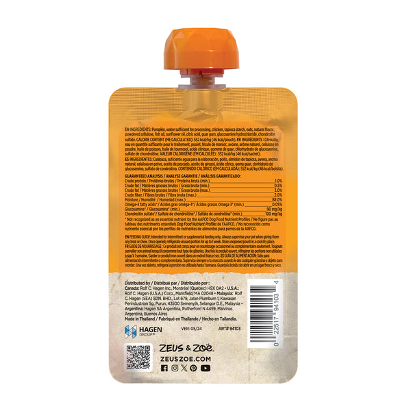 Gâteries à lécher pour chien Licky Snack Zoë, Citrouille et poulet, 85 g