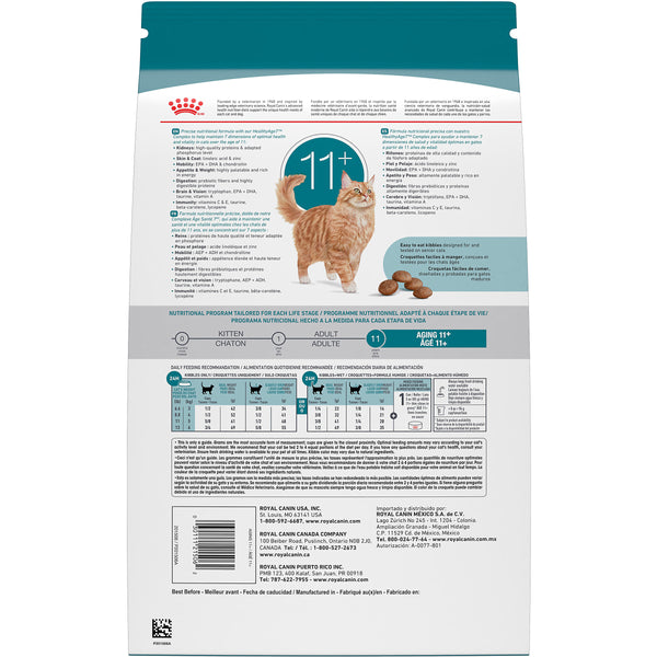 ÂGÉ 11+ nourriture sèche pour chats, 2.73 kg, (6 lb)