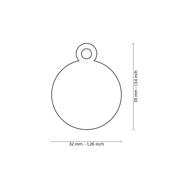 Médaille Basic Cercle Bleu Ciel en Aluminium