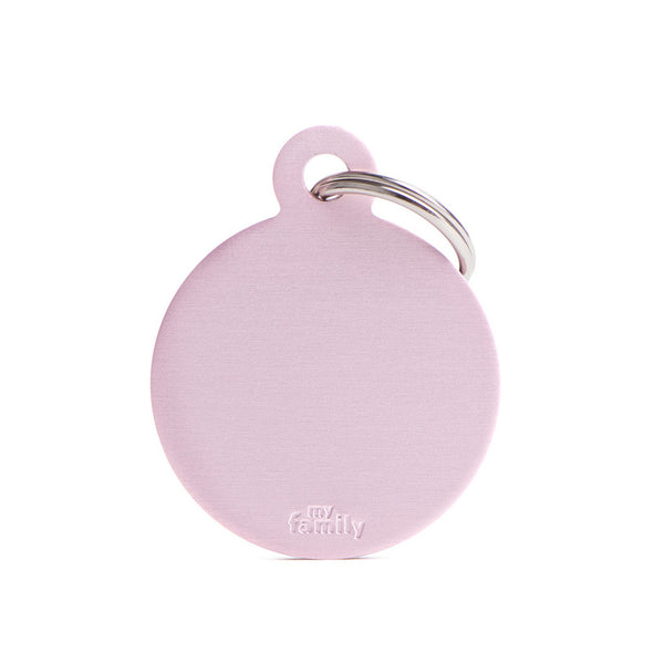 Médaille Basic Cercle Rose en Aluminium