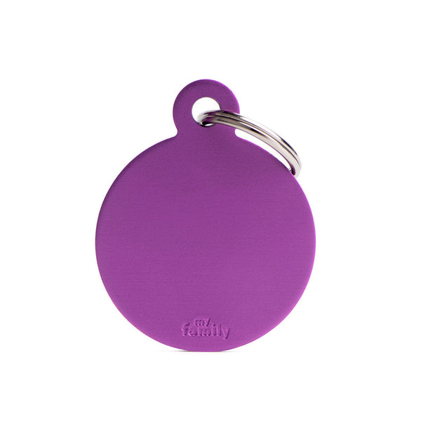 Médaille Basic Cercle Violet en Aluminium