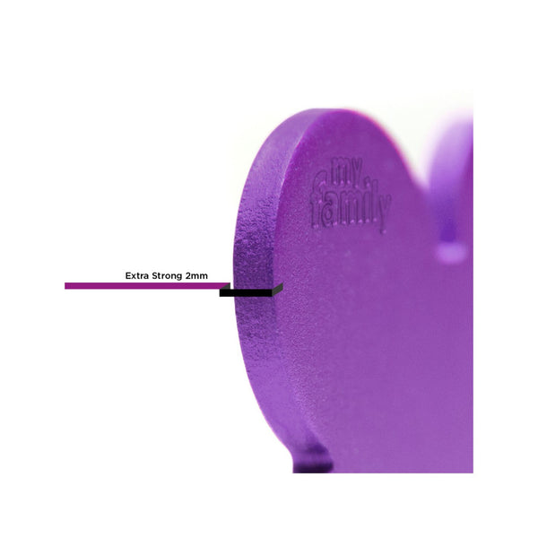 Médaille Basic Coeur Violet en Aluminium
