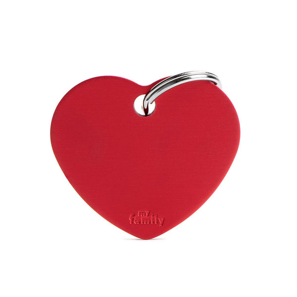 Médaille Basic Coeur Rouge en Aluminium