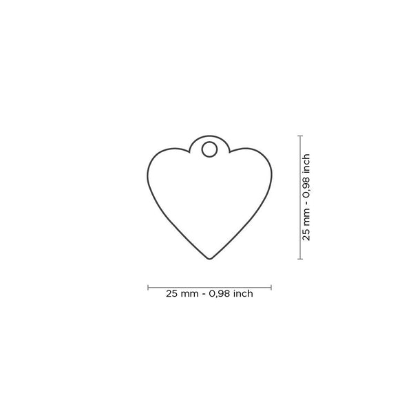 Médaille Basic Handmade Coeur Noir Satiné Or