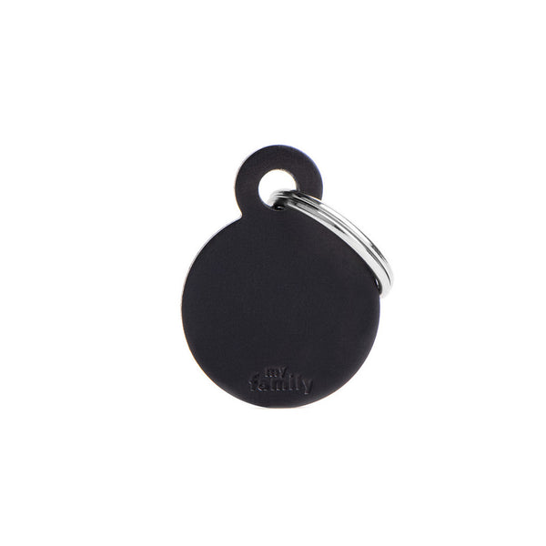 Médaille Basic Cercle Noir en Aluminium