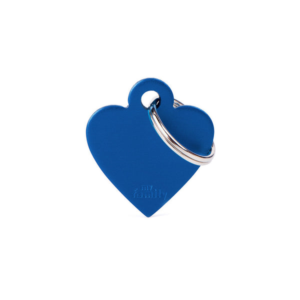 Médaille Basic Coeur Bleu en Aluminium