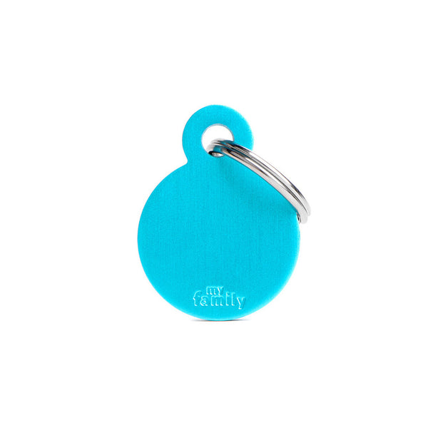 Médaille Basic Cercle Bleu Ciel en Aluminium