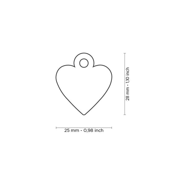 Médaille Basic Coeur Violet en Aluminium