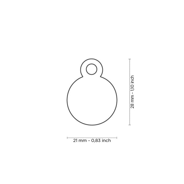 Médaille Basic Cercle en Laiton Chromé