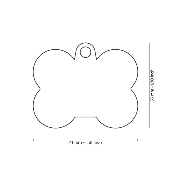 Médaille Hushtag Plus Code QR Os Noir en Aluminium avec Caoutchouc