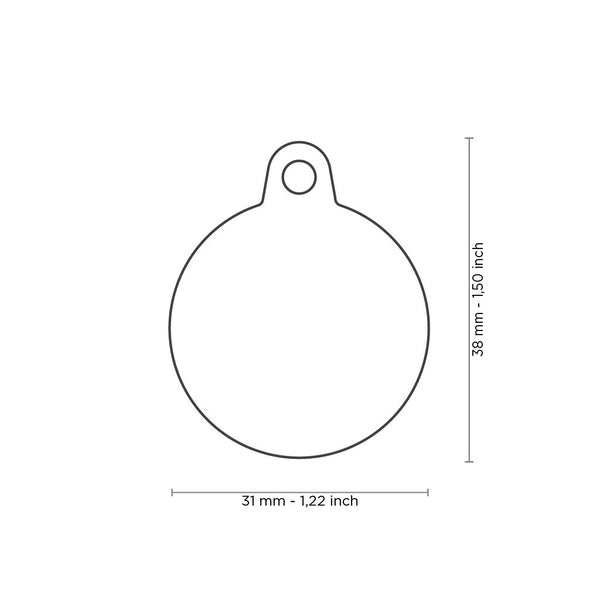 Médaille Hushtag Plus Code QR Cercle Noir en Aluminium avec Caoutchouc