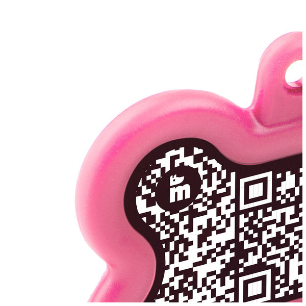 Médaille Hushtag Plus Code QR Os Noir en Aluminium avec Caoutchouc