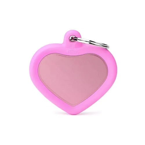 Médaille Hushtag Coeur en Aluminium avec Caoutchouc