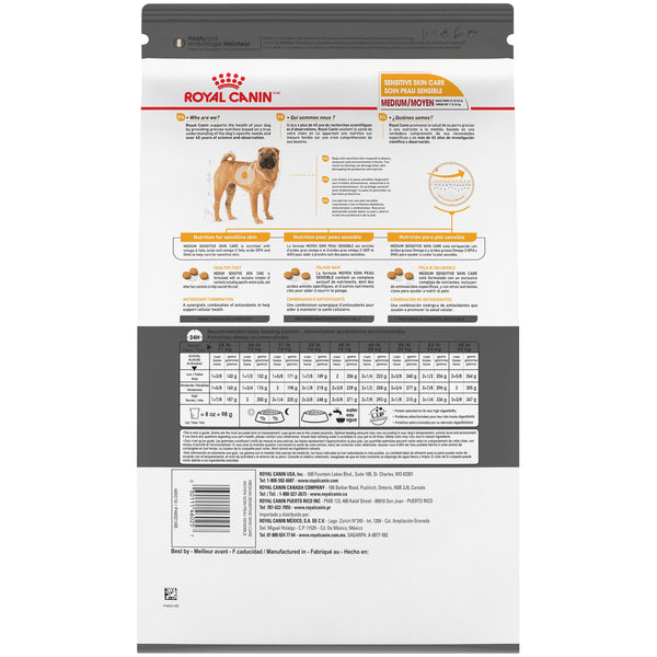 MOYEN SOIN PEAU SENSIBLE – nourriture sèche pour chiens, 13.6 kg, (30 lb)