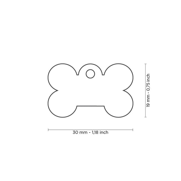 Médaille Basic Os Rose en Aluminium