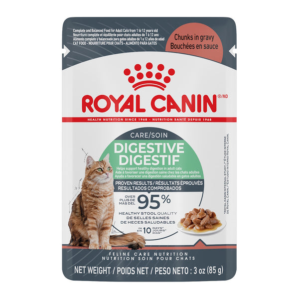 SOIN DIGESTIF BOUCHÉES EN SAUCE – nourriture sachet pour chats, 85 g, (3 oz)