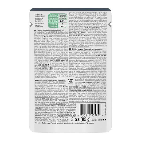 SOIN DIGESTIF BOUCHÉES EN SAUCE – nourriture sachet pour chats, 85 g, (3 oz)