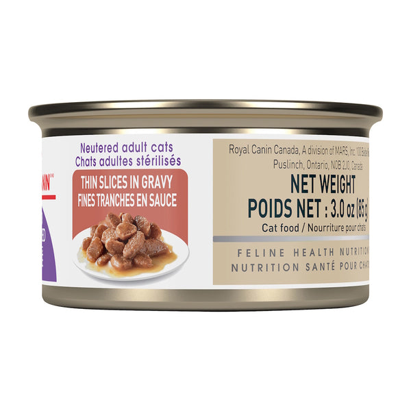 STÉRILISÉ FINES TRANCHES EN SAUCE – nourriture en conserve pour chats, 85 g, (3 oz)