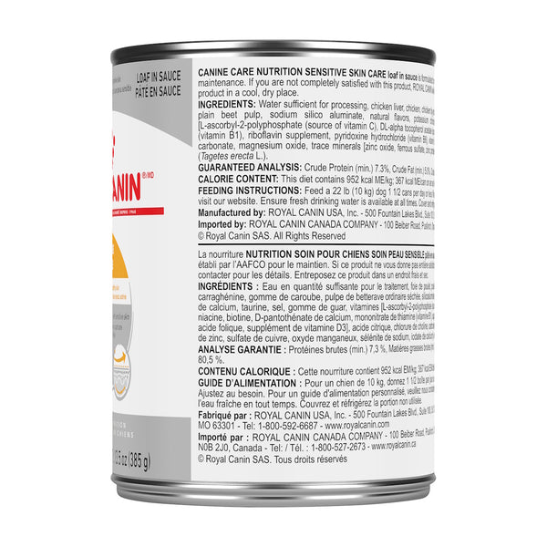 SOIN PEAU SENSIBLE PÂTÉ EN SAUCE  – nourriture en conserve pour chiens, 385 g, (13.5 oz)