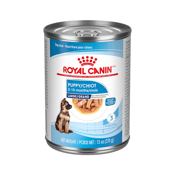 GRAND CHIOT FINES TRANCHES EN SAUCE – nourriture en conserve pour chiots, 370 g, (13 oz)