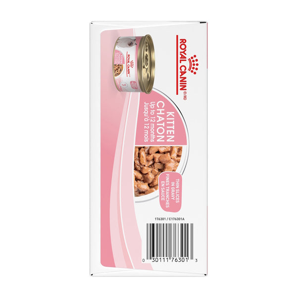 CHATON FINES TRANCHES EN SAUCE – nourriture en conserve pour chatons - Emballage de 12 boîtes, 85 g, (3 oz)