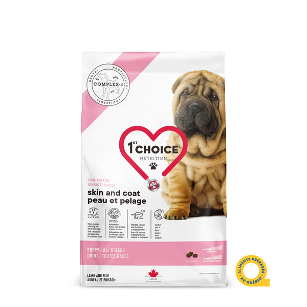Nourriture pour chiot, toutes races, peau et pelage - agneau