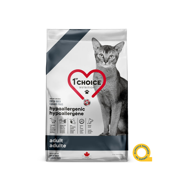 Nourriture pour chat adulte, hypoallergène - canard sans grains