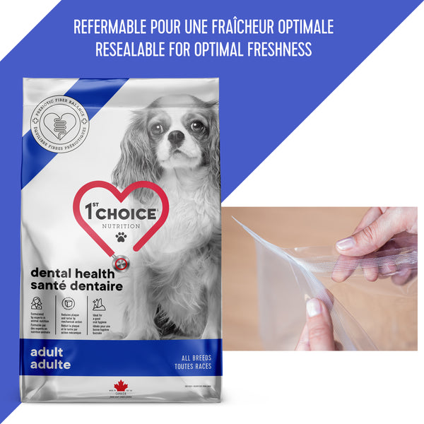Nourriture pour chien adulte, toutes races, santé dentaire - poulet