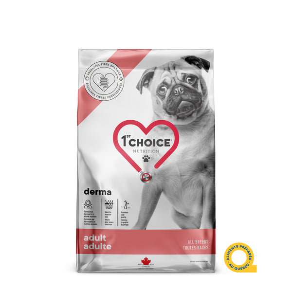 Nourriture pour chien adulte, toutes races, derma - saumon
