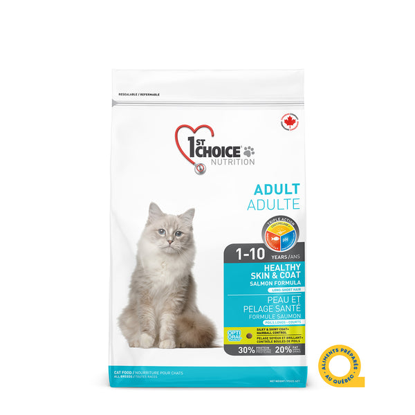 Nourriture pour chat adulte, peau et pelage santé - saumon
