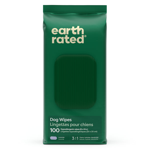 100 lingettes de toilettage texturées pour chiens