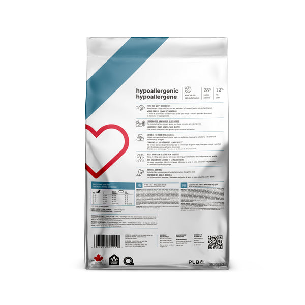 Nourriture pour chat adulte, hypoallergène - morue sans grains - Animatout