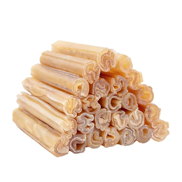 Os de cuir pour chien - rouleaux pressés 15 mm