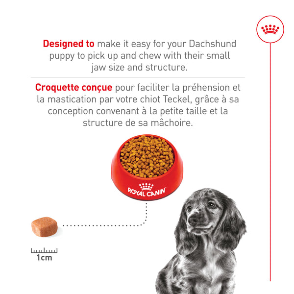 CHIOT TECKEL – nourriture sèche pour chiots, 1.1 kg, (2.5 lb)