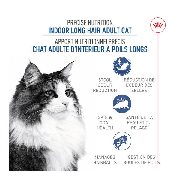 ADULTE INTÉRIEUR POILS LONGS - nourriture sèche pour chats, 2,7 kg, (6 lb)