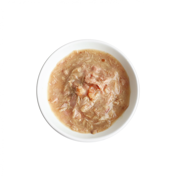 Repas gourmand au lait de chèvre, thon et crevette pour chats 70 g