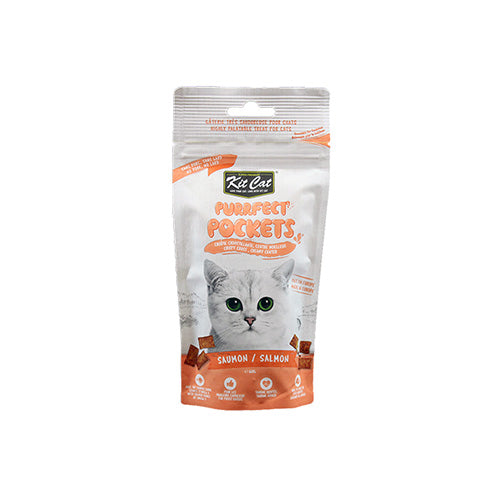 Gâterie pour chats Purrfect Pockets au saumon 60 g