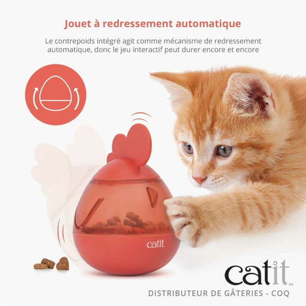 Distributeur de gâteries pour chats  Catit PIXI, coq