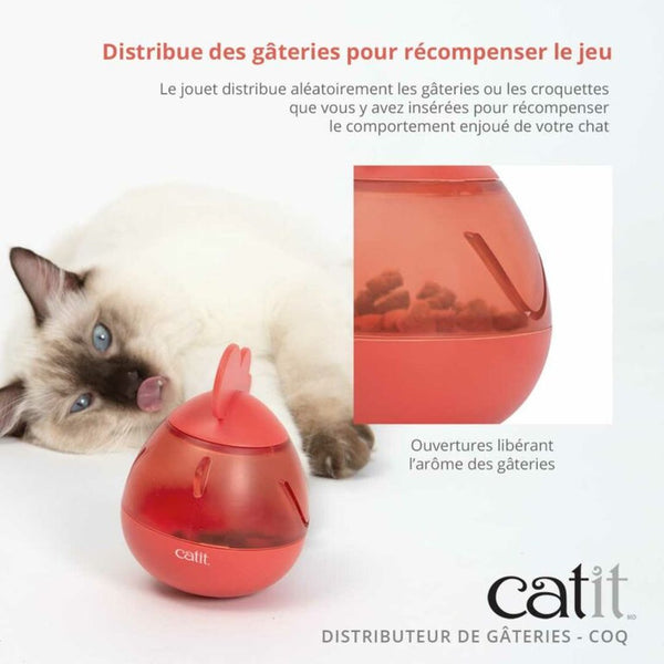 Distributeur de gâteries pour chats  Catit PIXI, coq