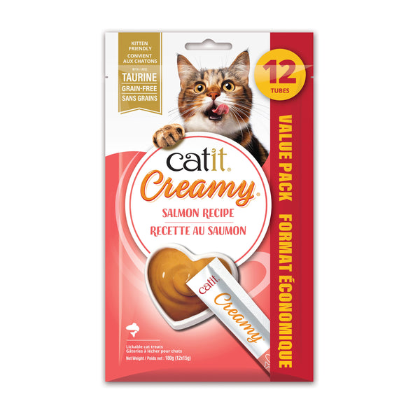 Gâteries crémeuses pour chat creamy à lécher, saumon