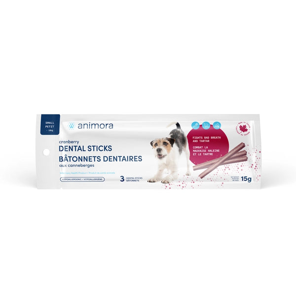 Bâtonnets dentaires aux canneberges pour chien de petite race - Animatout