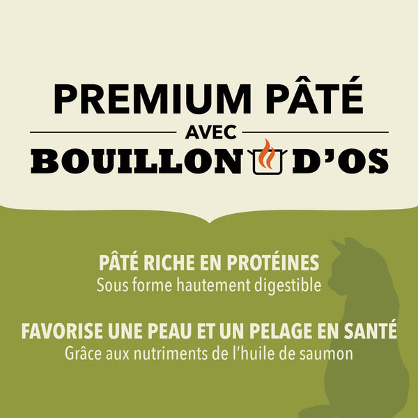 Nourriture pour chaton poulet et thon avec bouillon d'os