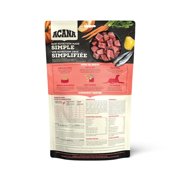 Nourriture pour chien lyophilisées au bœuf - Morceaux 227 g