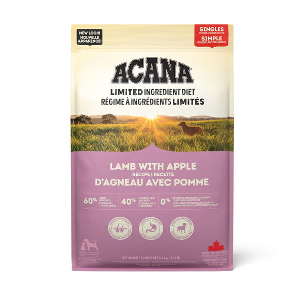 Nourriture pour chien Simple agneau avec pomme