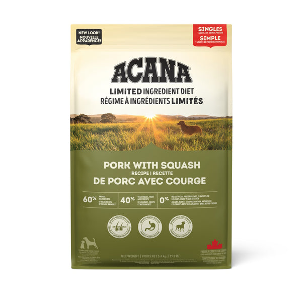 Nourriture pour chien Simple porc avec courge