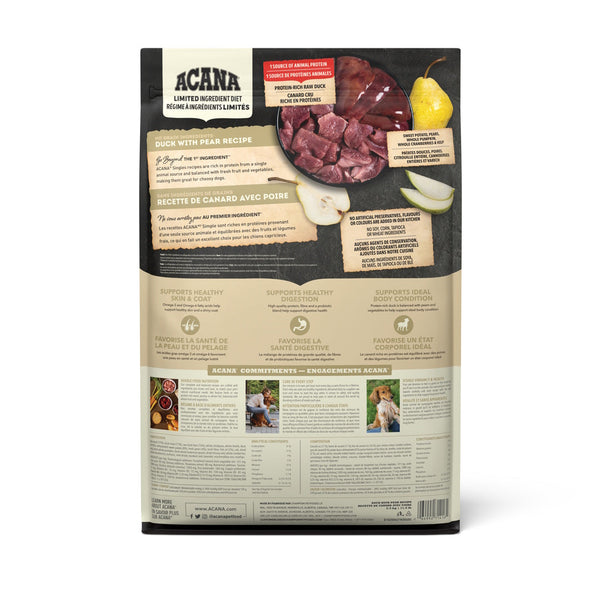 Nourriture pour chien Simple canard avec poire
