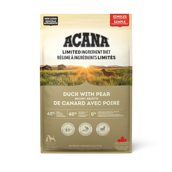 Nourriture pour chien Simple canard avec poire