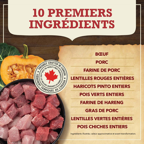 Nourriture sèche pour chien recette à la viande rouge 11.4 kg