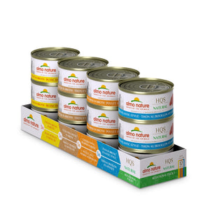 Nourriture humide pour chat HQS Natural ensemble rotationnel #1 poulet/thon 12x70g - Animatout
